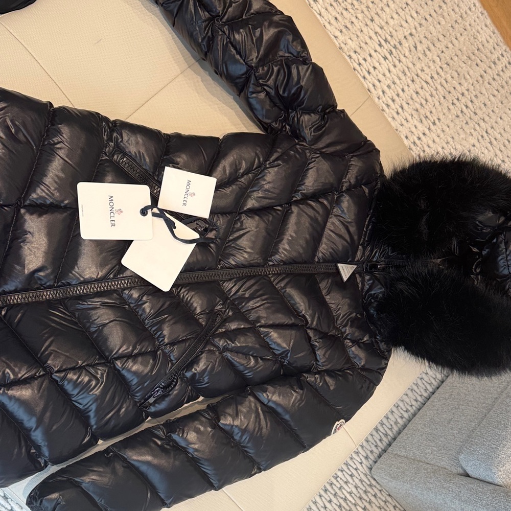 Moncler Women's Shiny Black Puffer Coat